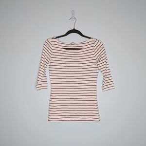 H & M Stripped 3/4 sleeve Shirt